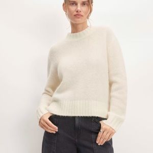 Everlane alpaca cropped crewneck sweater, xs